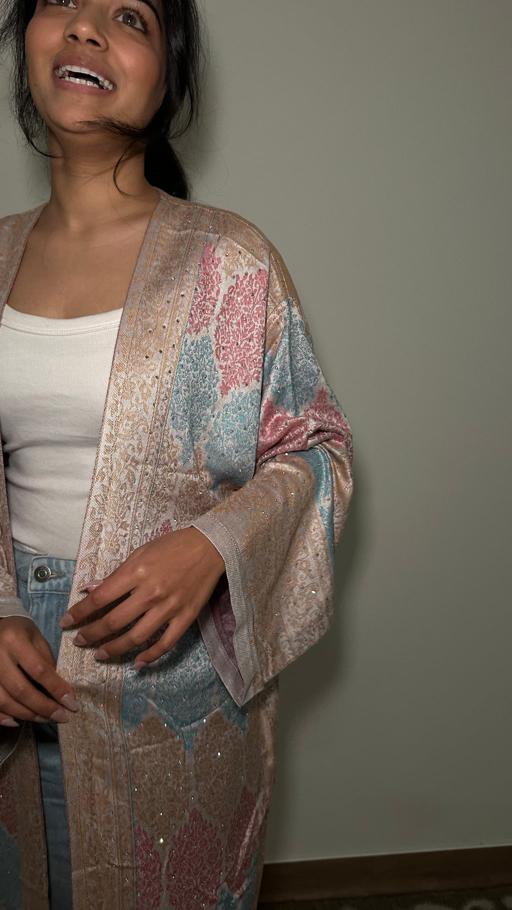 Pashmina abaya - Sand