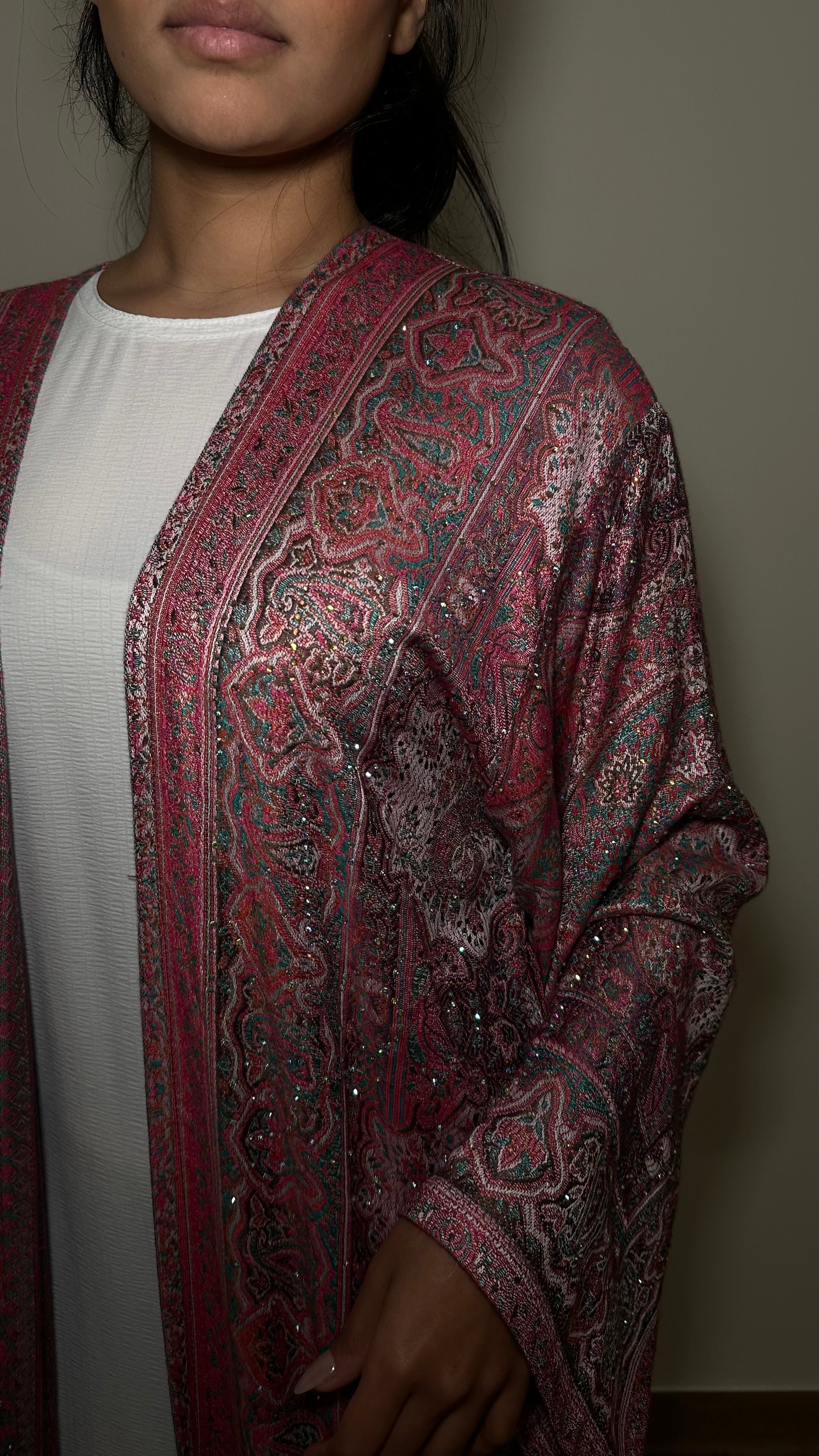 Pashmina abaya - Ruby