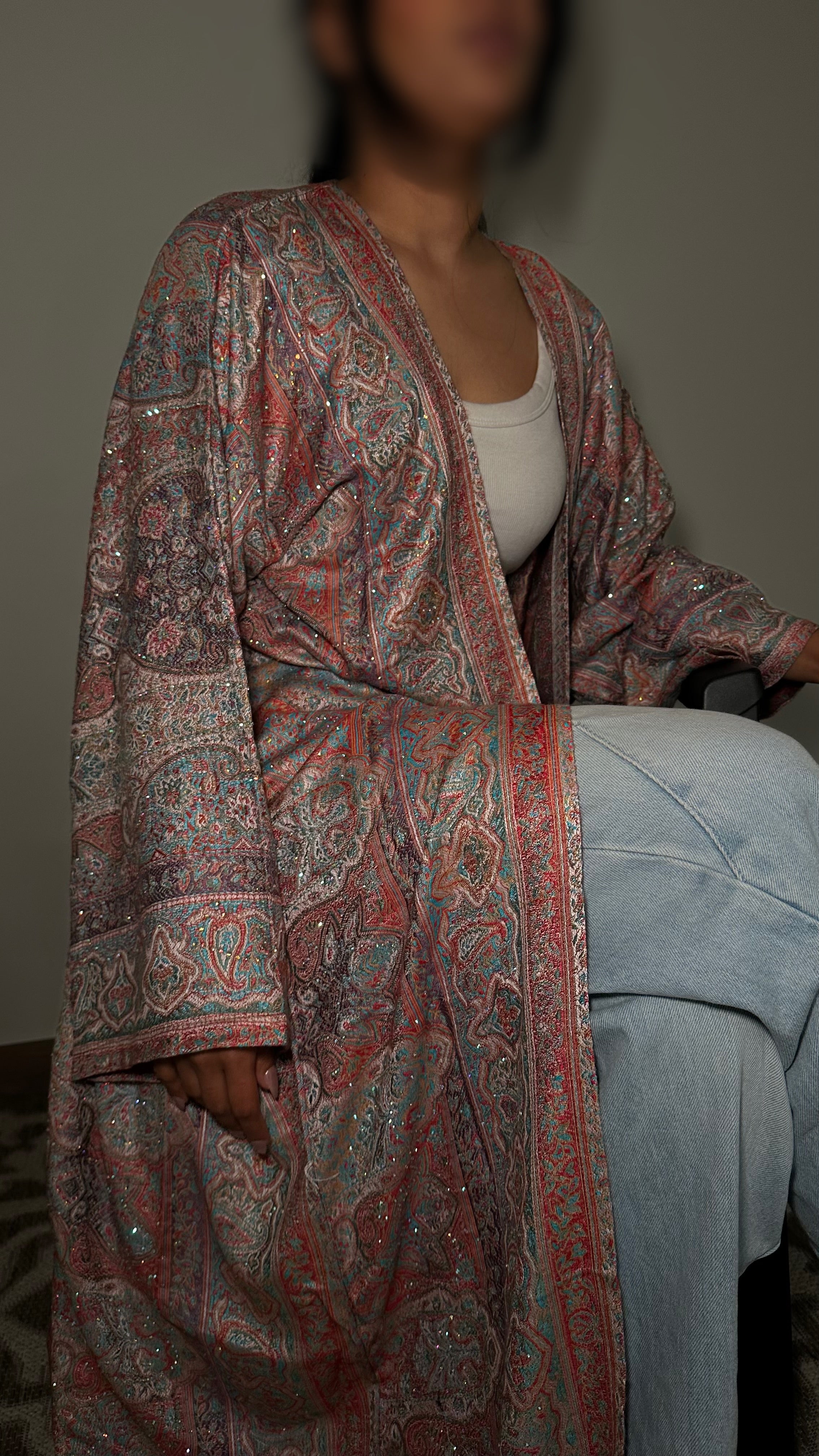 Pashmina abaya - Azur