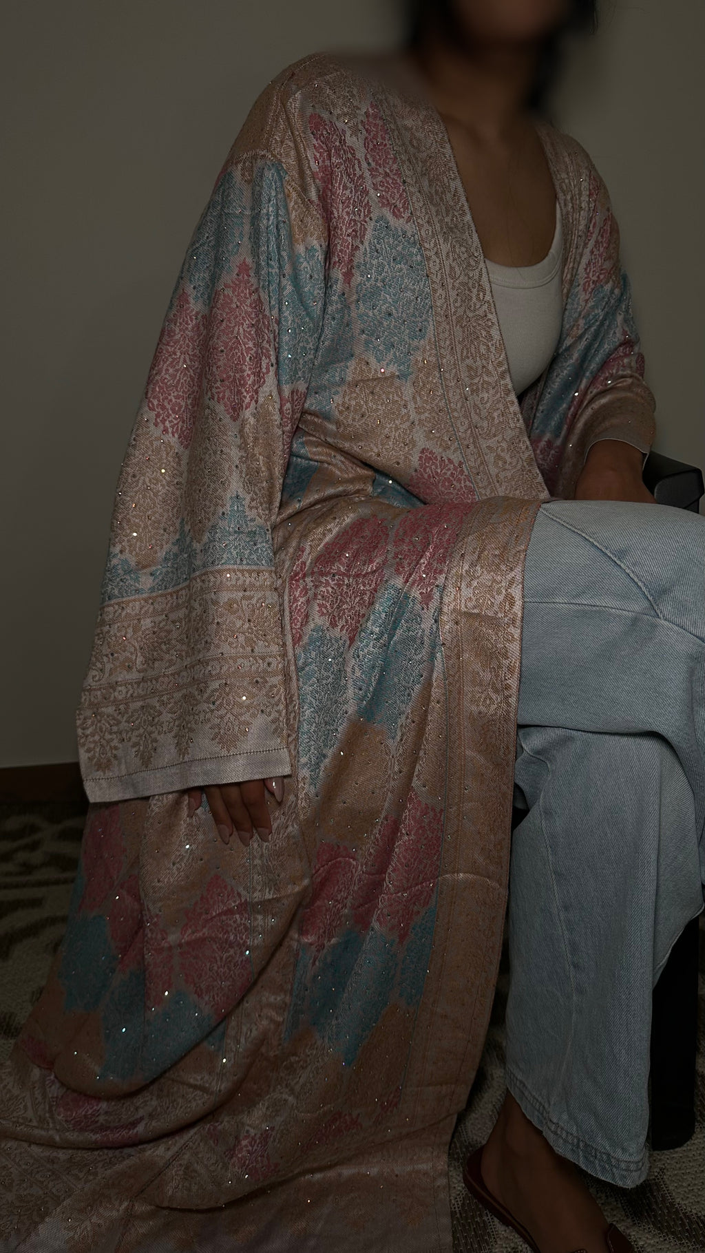 Pashmina abaya - Sand