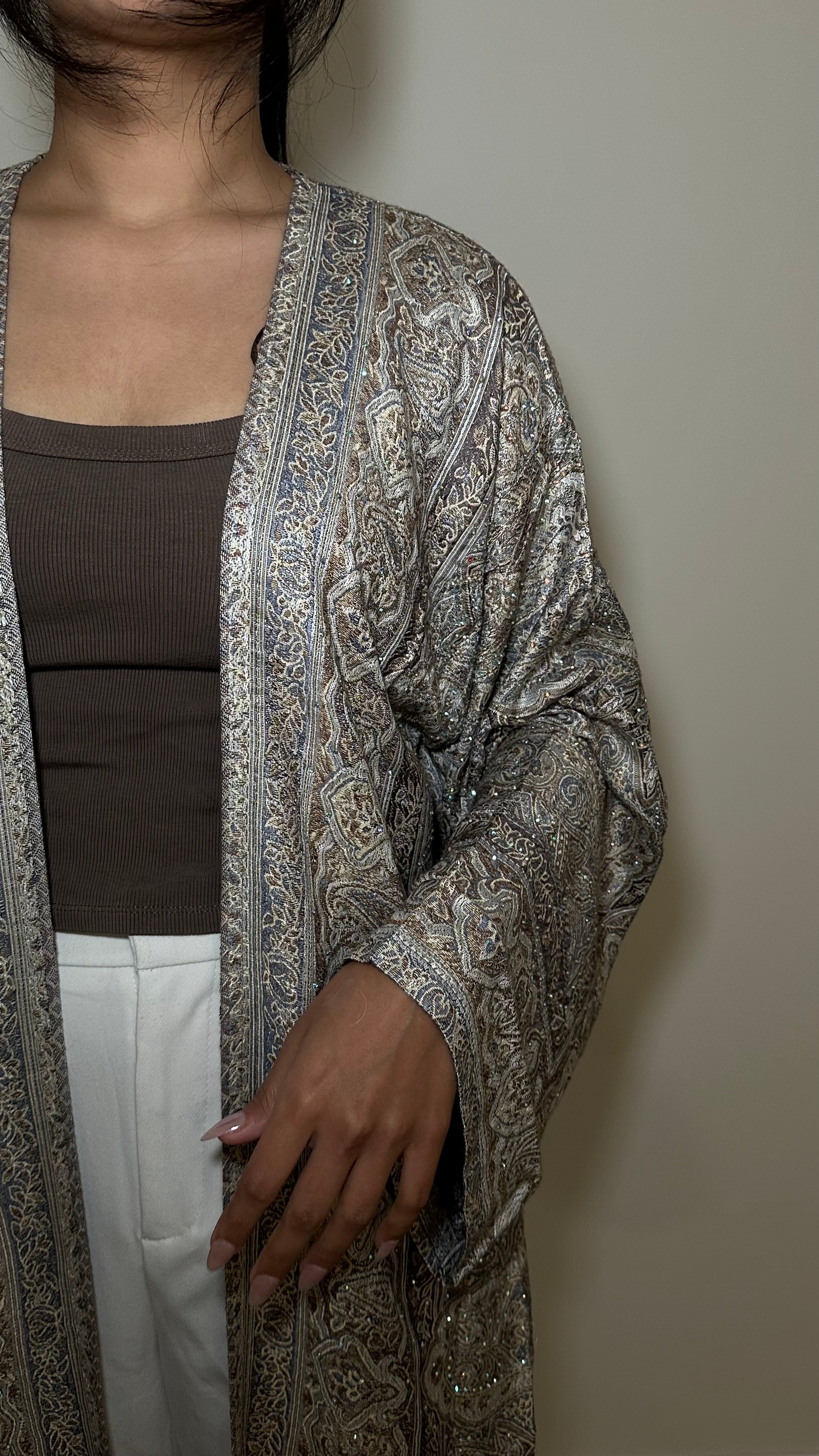 Pashmina abaya - Latte