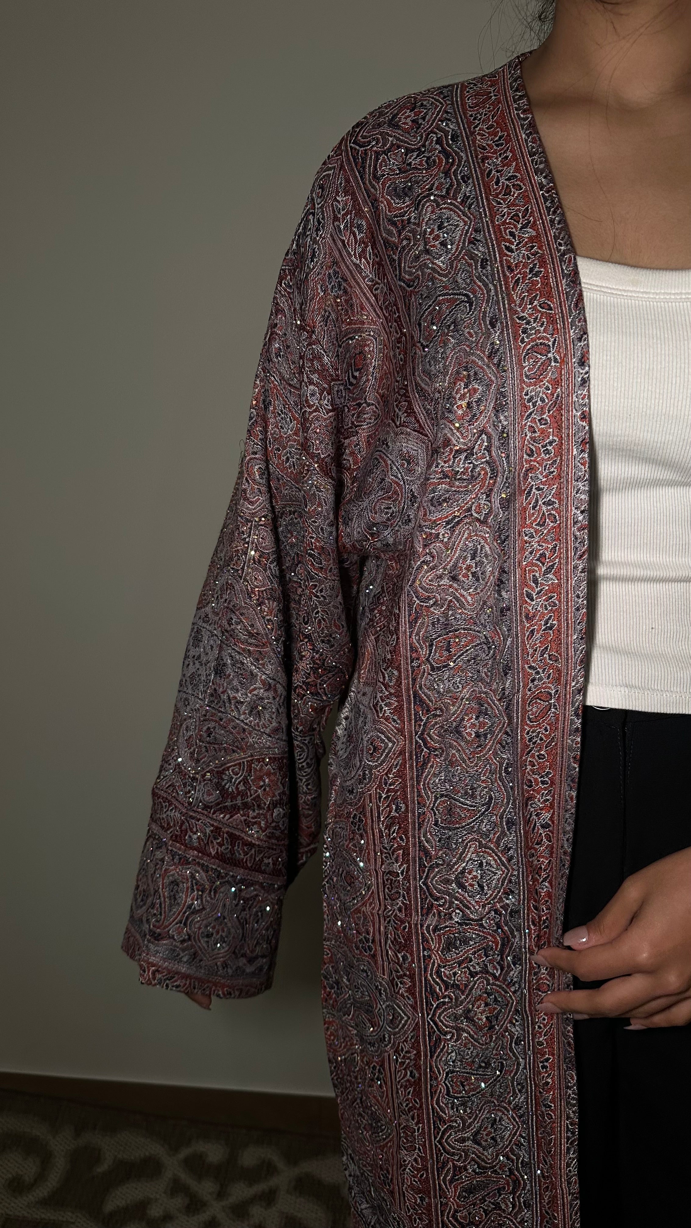 Pashmina abaya - Coffee