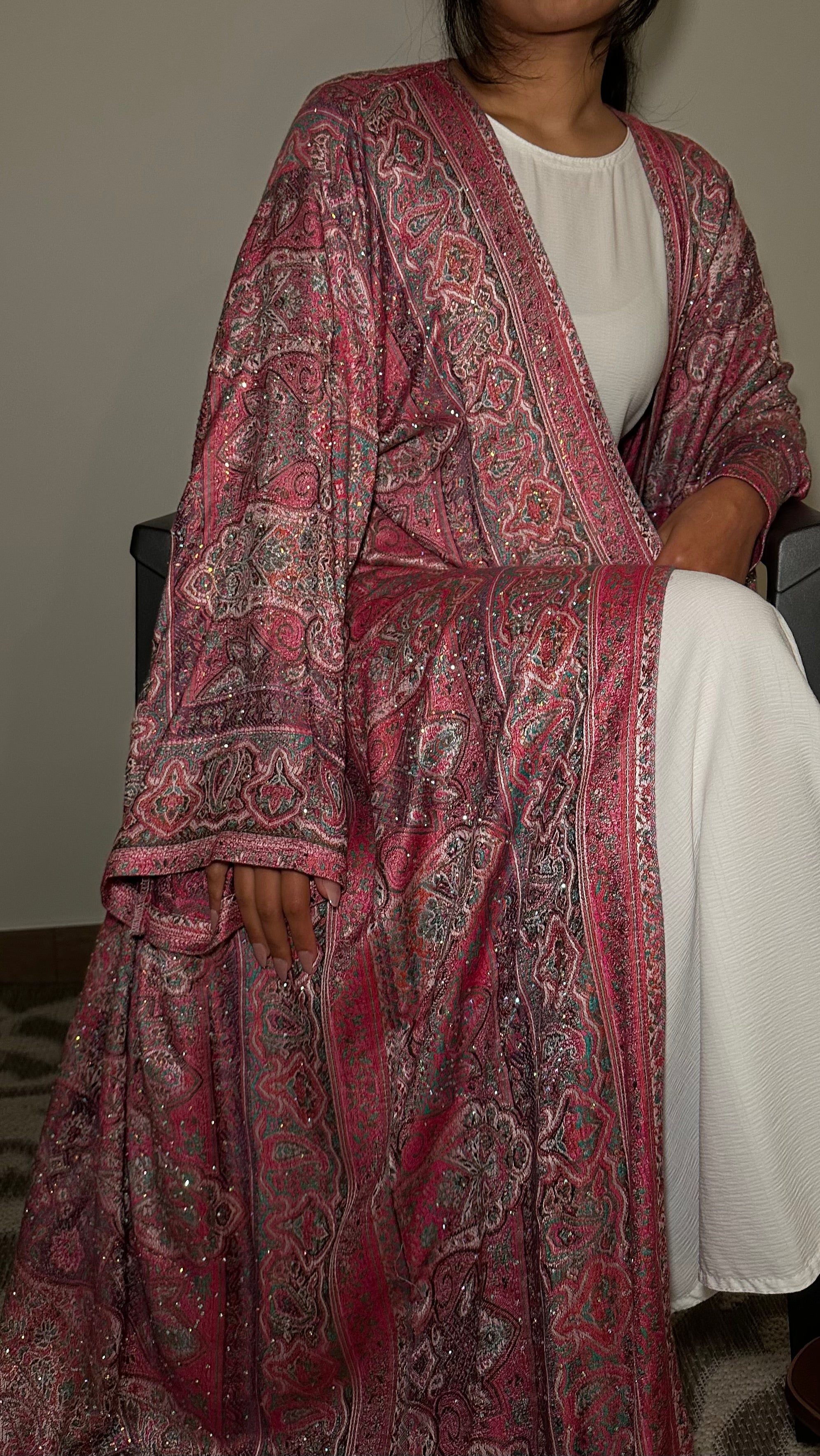 Pashmina abaya - Ruby